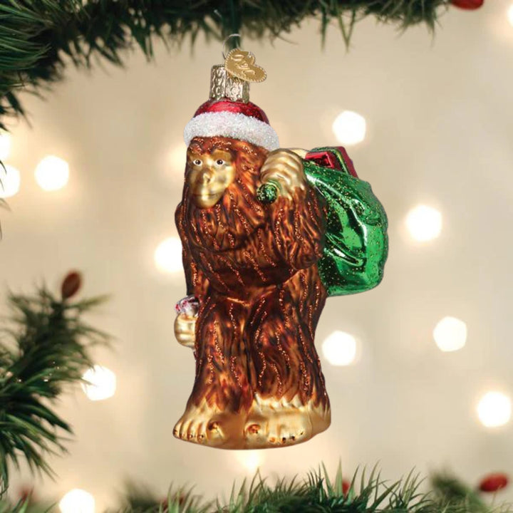 Sasquatch Santa Old World Ornament