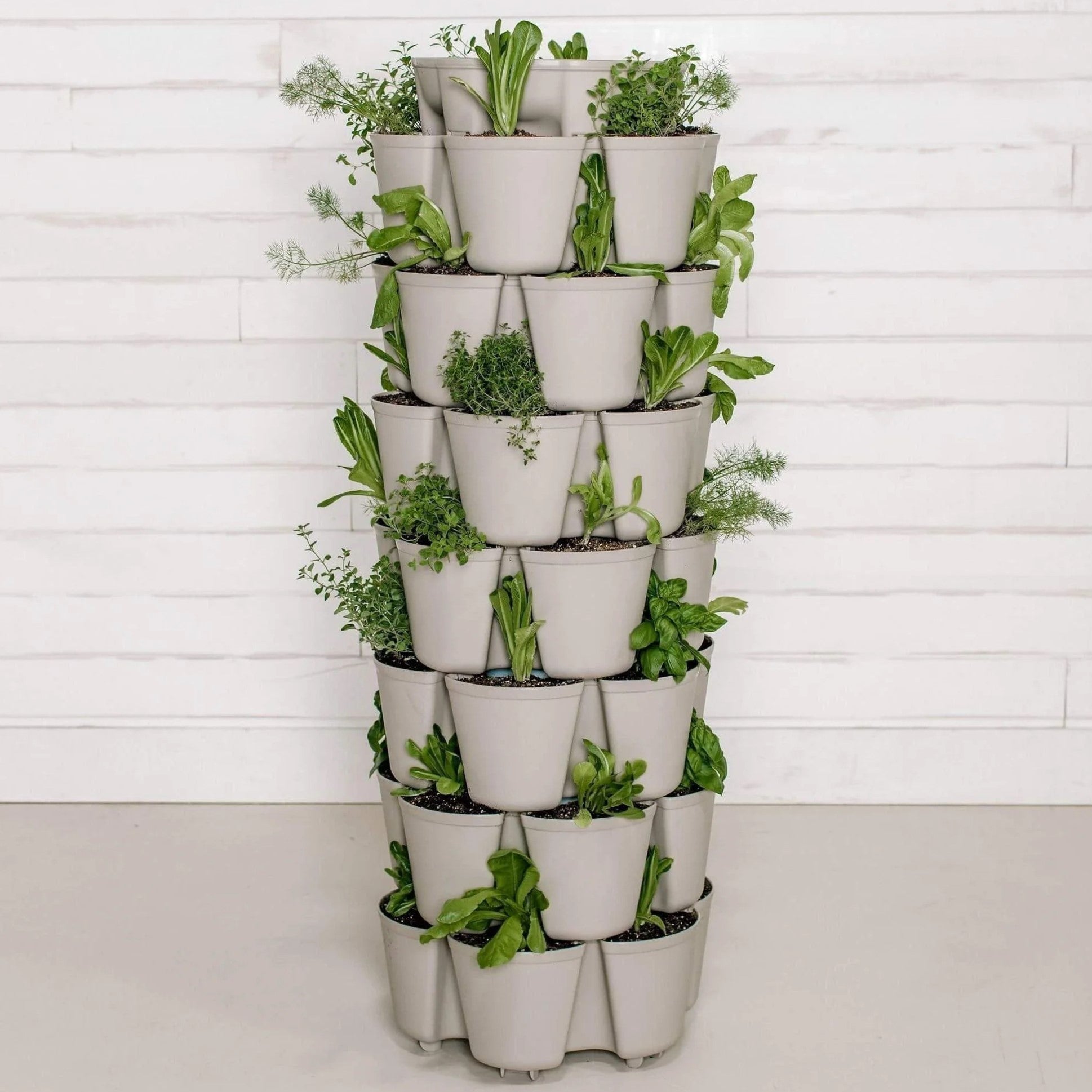 GreenStalk 7-Tier Vertical Planter Stunning Stone - Basic Texture