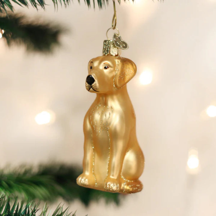 Yellow Labrador Old World Ornament