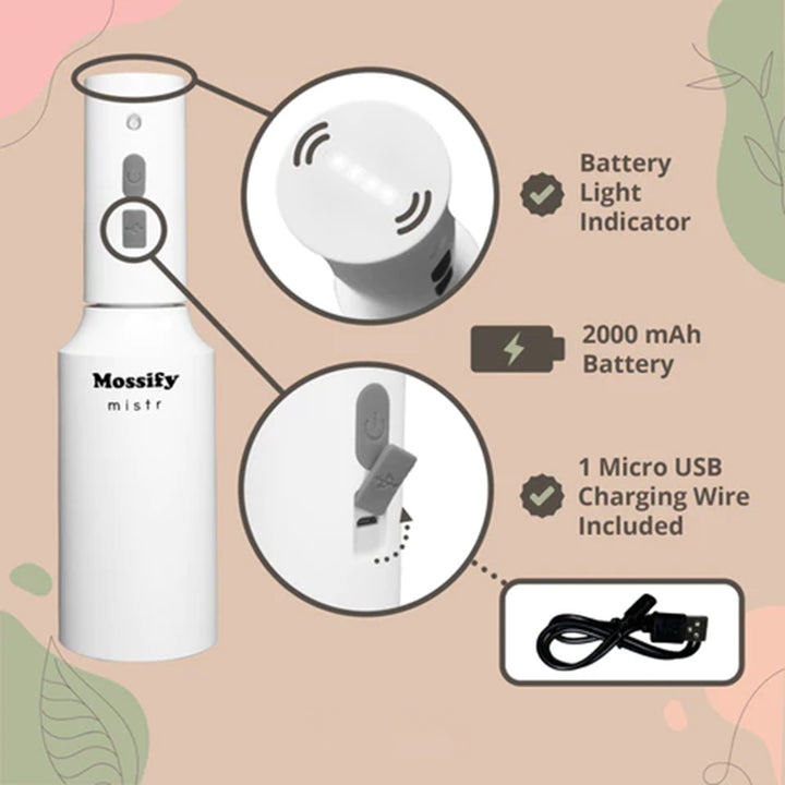 The Original Mossify Mistr charging instructions