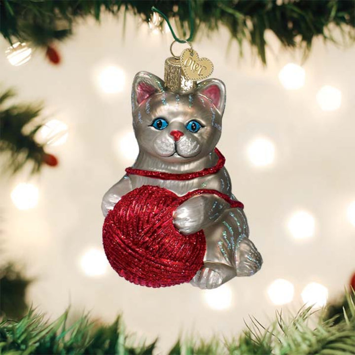 Playful Kitten Old World Ornament