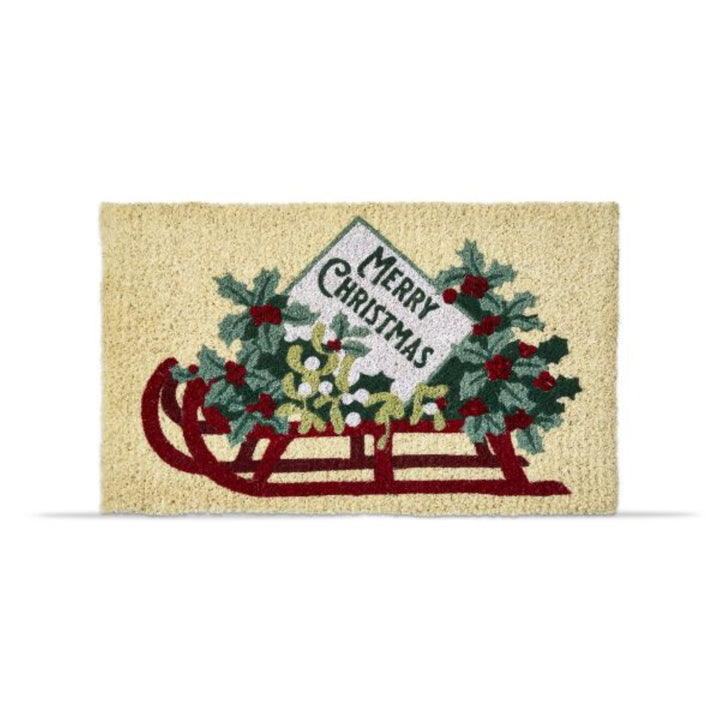 Merry Christmas Sled Doormat