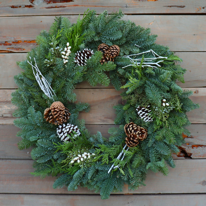 Winter White Wreath 14"