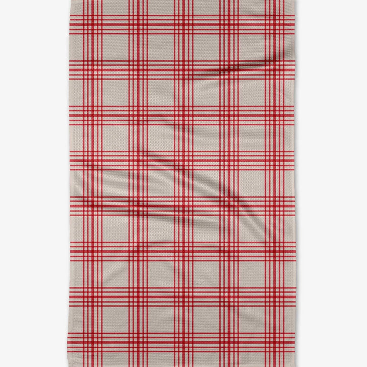 Cranberry Stripes Kitchen Tea Towel