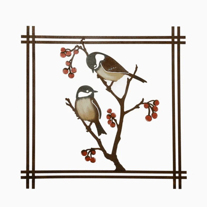 Wall Art Chickadees & Berries