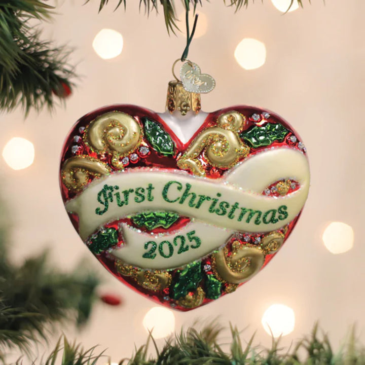 2025 First Christmas Heart Old World Ornament