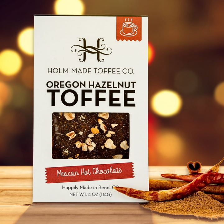 Holm Made Toffee Co. Mexican Hot Chocolate Hazelnut Toffee