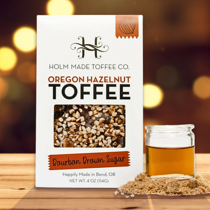 Holm Made Toffee Co. Bourbon Brown Sugar Hazelnut Toffee