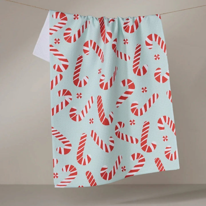 Peppermint Twist Geometry Dishtowel
