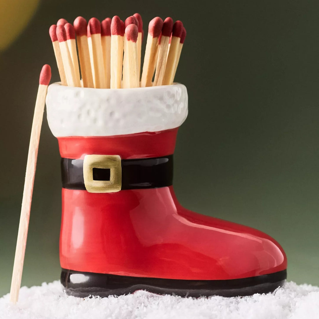 Paddywax Santa Boot Match Holder