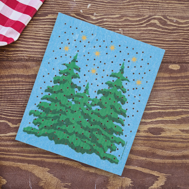 Swedish Dishcloth Winter Forest