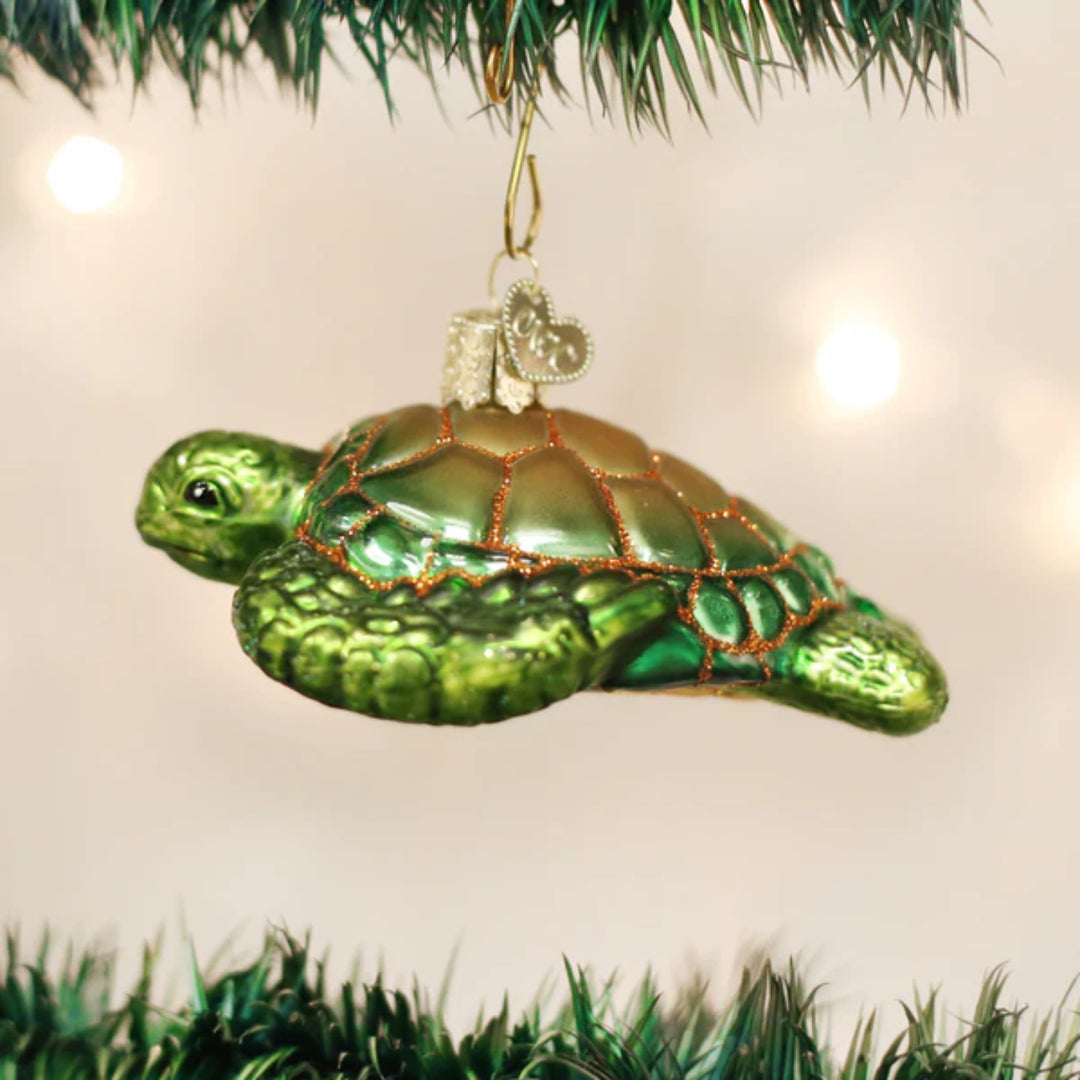 Green Sea Turtle Old World Ornament