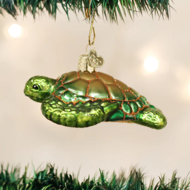 Green Sea Turtle Old World Ornament