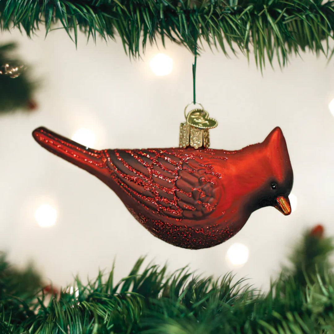 Northern Cardinal Old World Ornament
