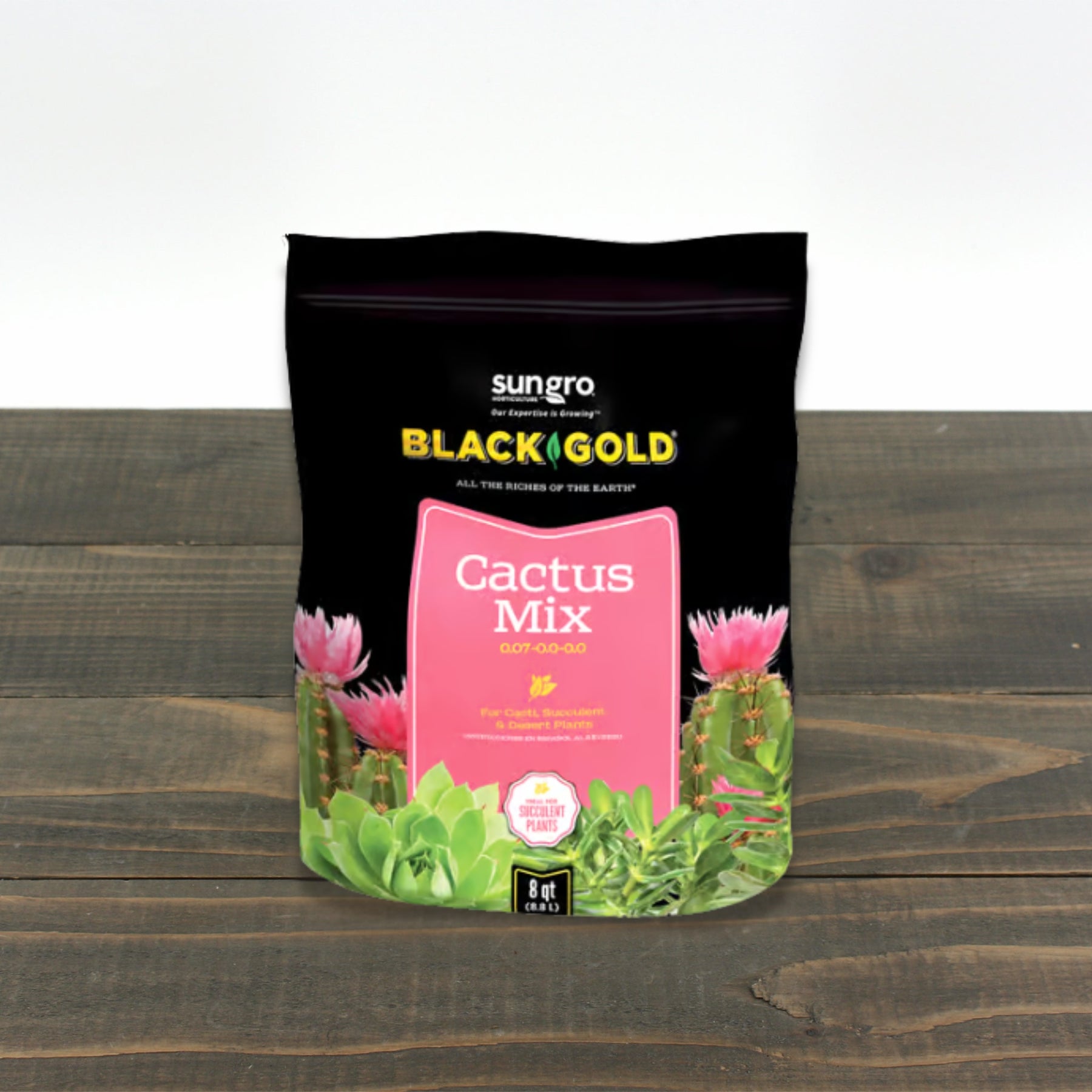 black and gold succulent soil Black Gold Cactus Potting Mix 8 Quarts
