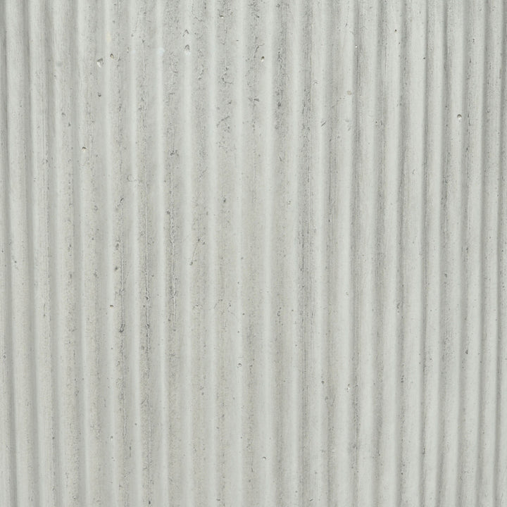 Logan Striped Fiber Clay Planter - White