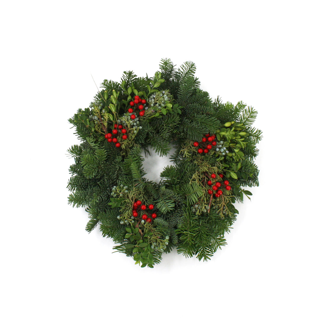 Evergreen Candle Ring 8"