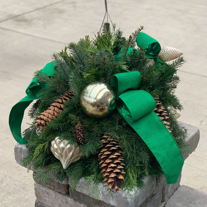 Al's Garden and Home Decorated Fir Basket