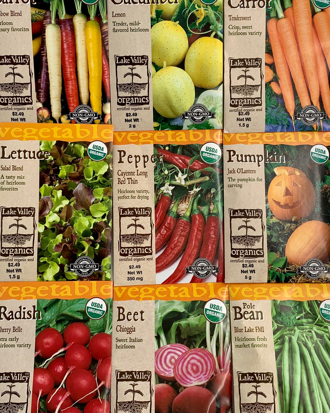 Organic Vegetable Seeds (Multiple Varieties)