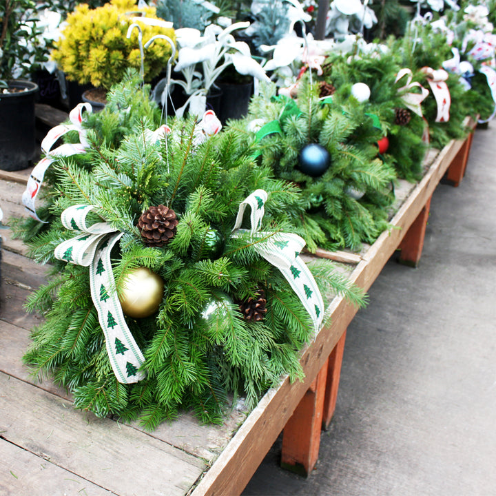 Al's Garden and Home Decorated Fir Basket