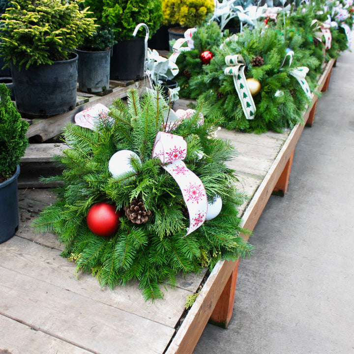 Al's Garden and Home Decorated Fir Basket