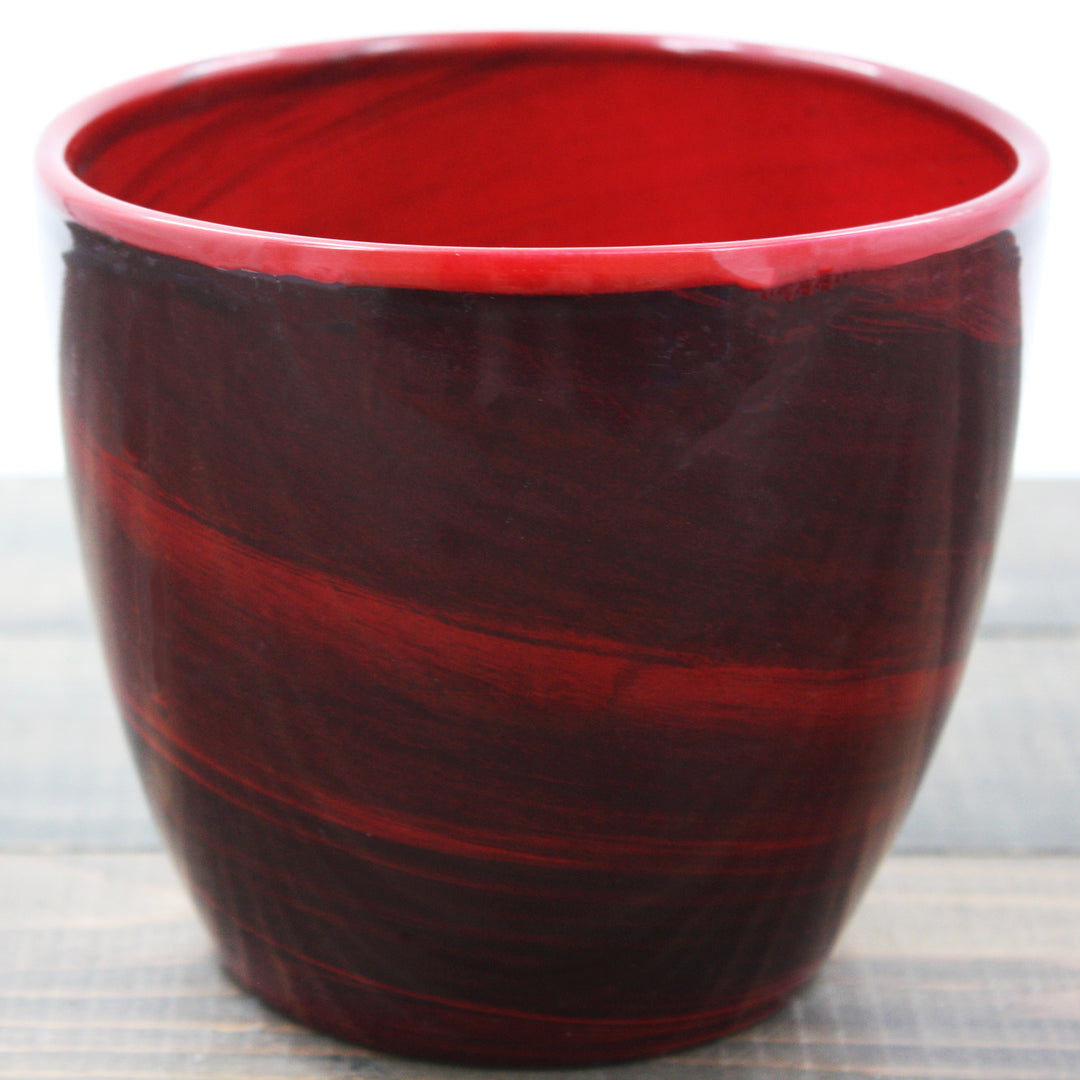 Red Marble Shades Pot